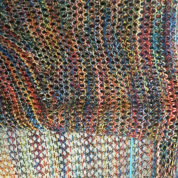 Rainbow loose stitch cardigan large - Picture 2 of 3